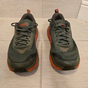 Hoka Men’s Challenger ATR Green and Orange Sneakers Gently Used Size 9.5 Wide